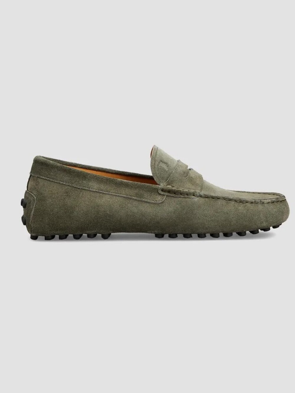 Tod's Gommino Suede Green Loafers
